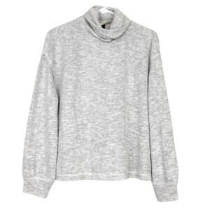 Universal Thread Gray Balloon Sleeve Turtleneck Sz S